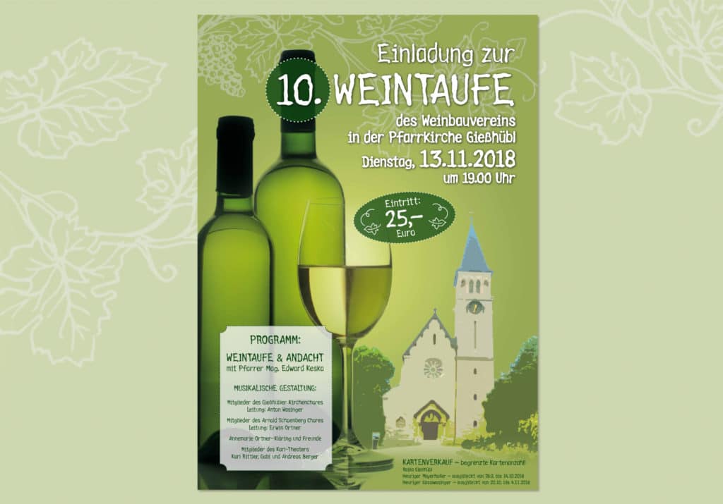 Plakat Weintaufe