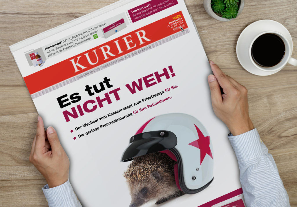 Kurier Titelseite Parkemed