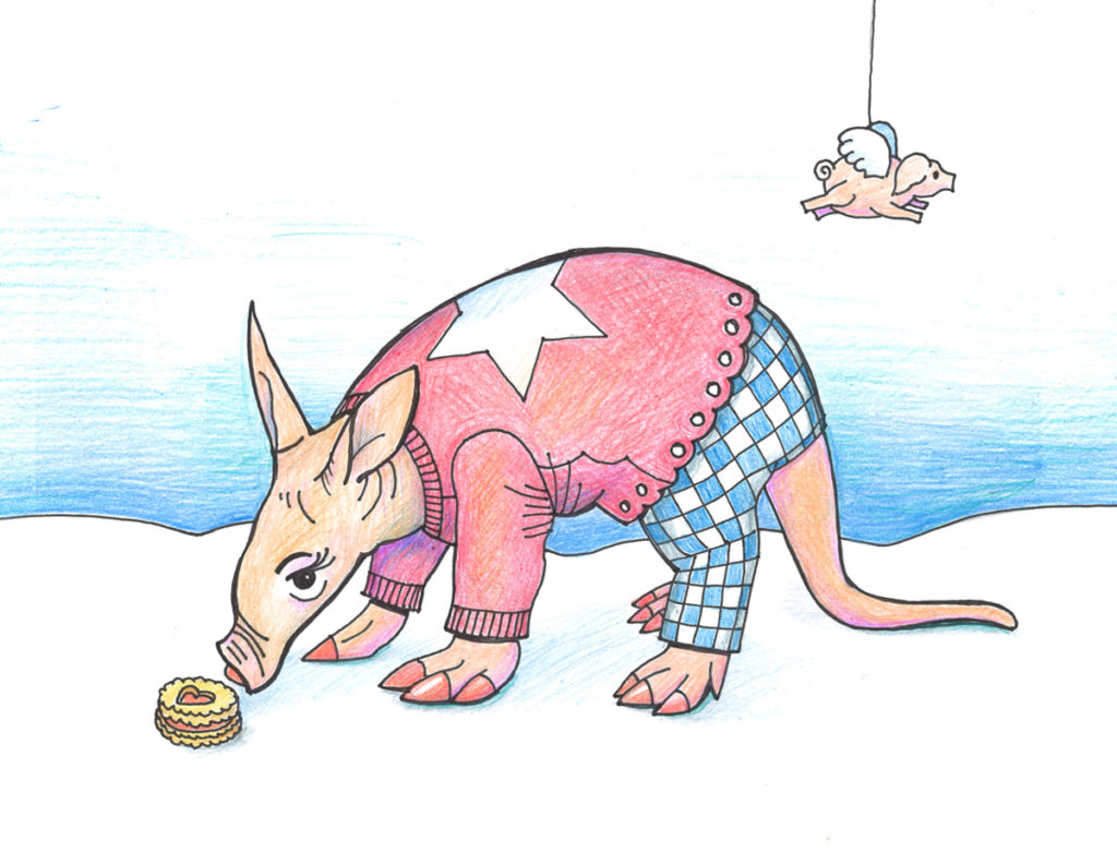 Illustration Aardvark Adventkalender
